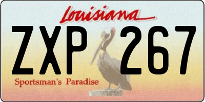 LA license plate ZXP267