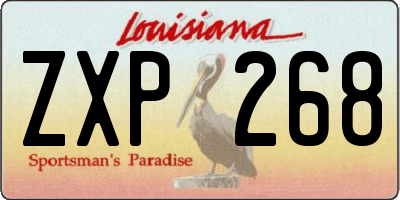 LA license plate ZXP268
