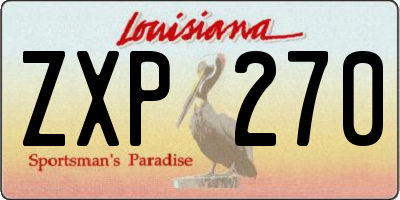 LA license plate ZXP270