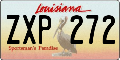 LA license plate ZXP272