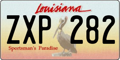 LA license plate ZXP282