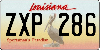 LA license plate ZXP286