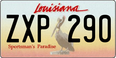 LA license plate ZXP290