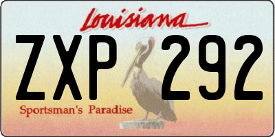 LA license plate ZXP292