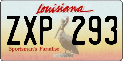 LA license plate ZXP293