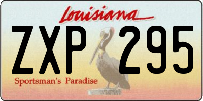 LA license plate ZXP295