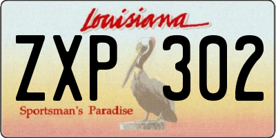 LA license plate ZXP302