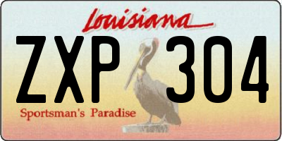 LA license plate ZXP304