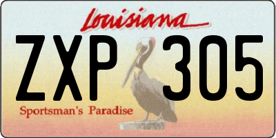 LA license plate ZXP305