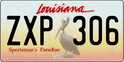 LA license plate ZXP306