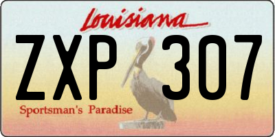 LA license plate ZXP307