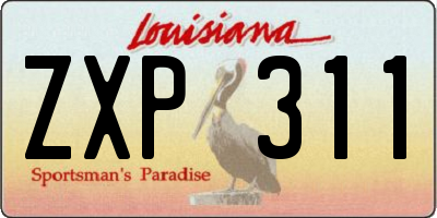 LA license plate ZXP311