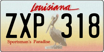LA license plate ZXP318