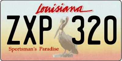 LA license plate ZXP320