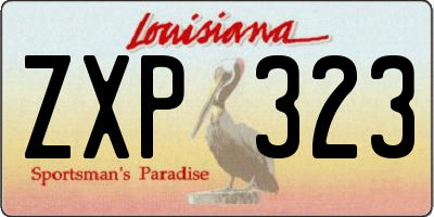LA license plate ZXP323