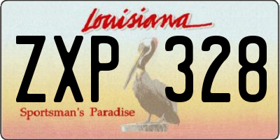 LA license plate ZXP328
