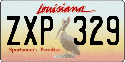 LA license plate ZXP329