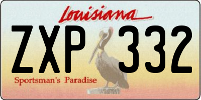 LA license plate ZXP332