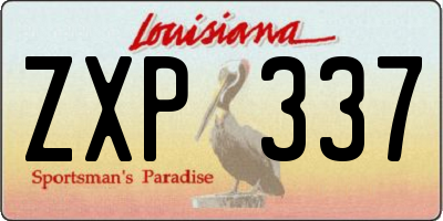 LA license plate ZXP337