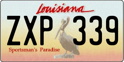 LA license plate ZXP339