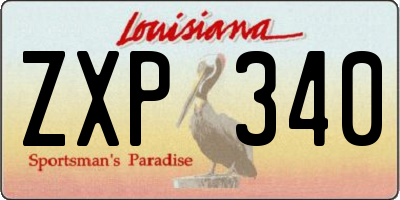 LA license plate ZXP340