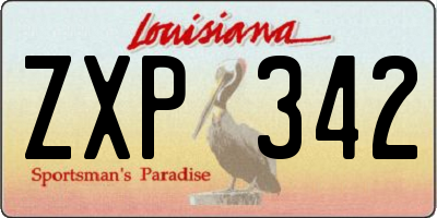 LA license plate ZXP342