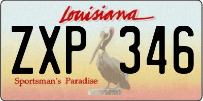 LA license plate ZXP346