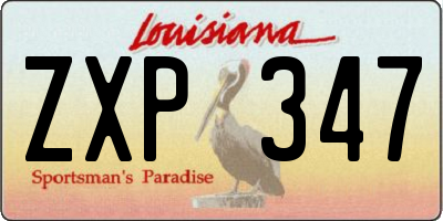 LA license plate ZXP347