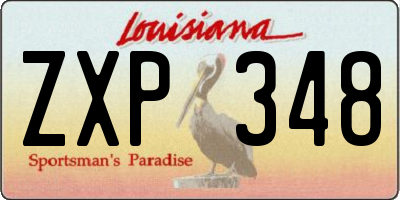 LA license plate ZXP348