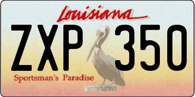 LA license plate ZXP350