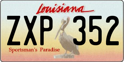 LA license plate ZXP352