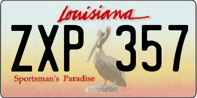 LA license plate ZXP357