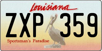LA license plate ZXP359