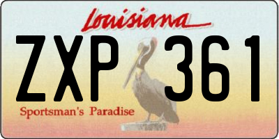 LA license plate ZXP361