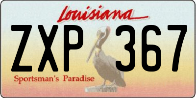 LA license plate ZXP367