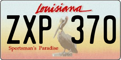 LA license plate ZXP370