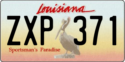 LA license plate ZXP371