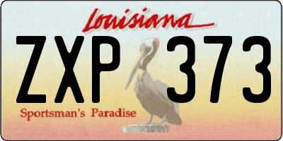LA license plate ZXP373