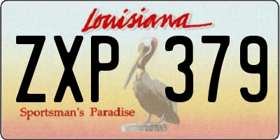 LA license plate ZXP379