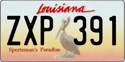 LA license plate ZXP391