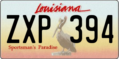 LA license plate ZXP394