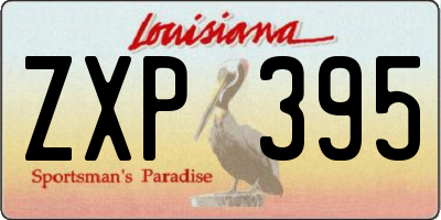 LA license plate ZXP395