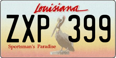 LA license plate ZXP399