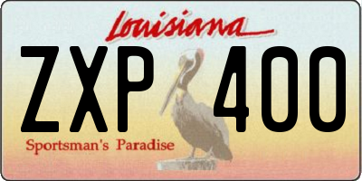 LA license plate ZXP400