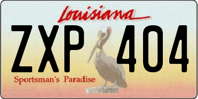 LA license plate ZXP404