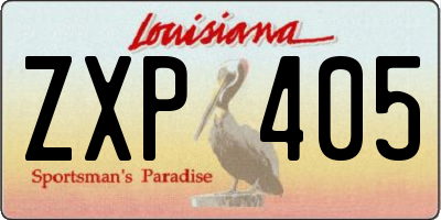 LA license plate ZXP405