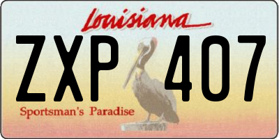 LA license plate ZXP407
