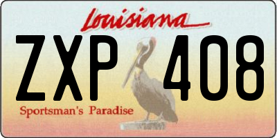 LA license plate ZXP408