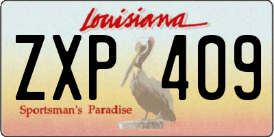 LA license plate ZXP409