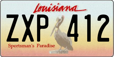 LA license plate ZXP412